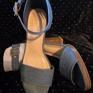 Elegant Denim Women's Sandals